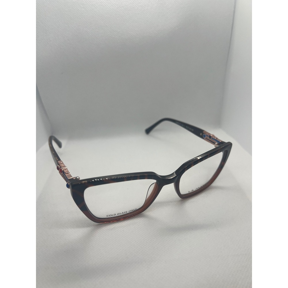 La Matta Cat Eye Eyeglasses Designer‎ Frames Tortoise Italy LM3315 52-18-135